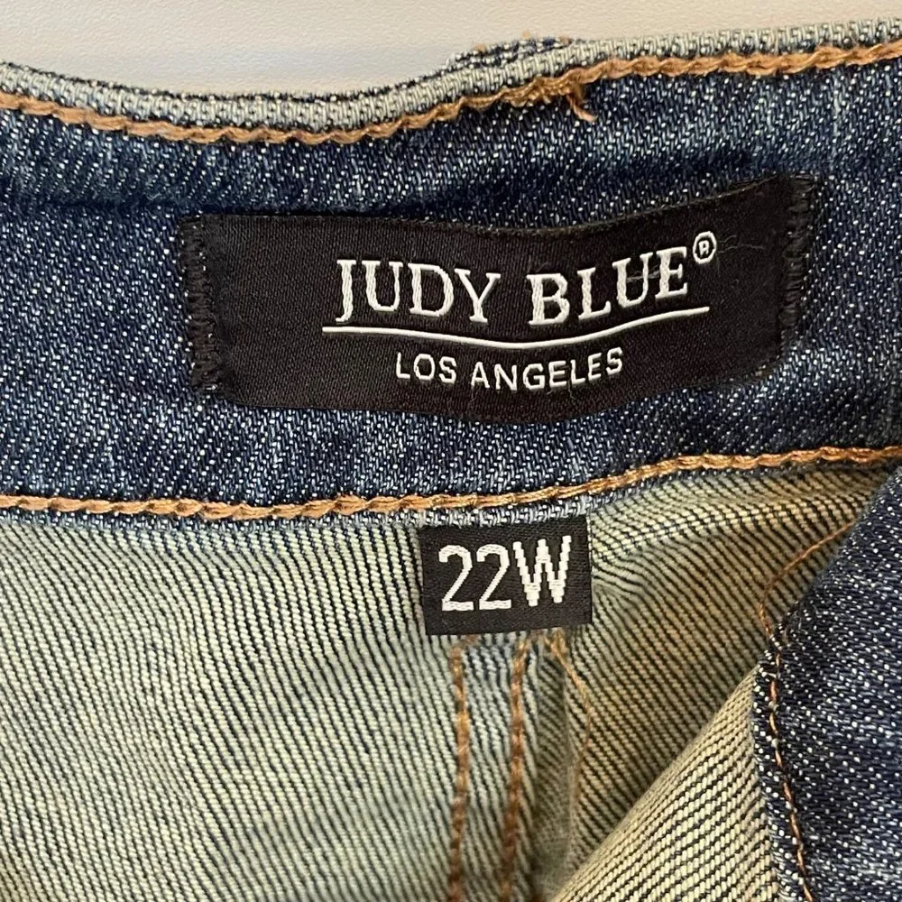 NWT Judy Blue Los Angeles Womens 22W Mid Rise Distressed Skinny Jeans JB88177 - Picture 11 of 16